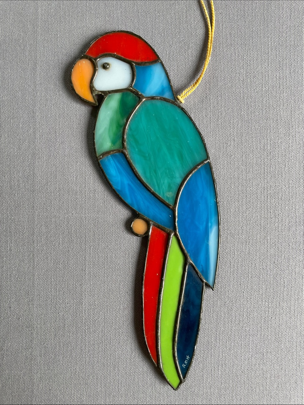 Stained Glass Parrot Sun Catcher